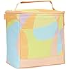 THIRTY-ONE Gifts Insulated Bucket Tote, Reusable Insulated Lunch Bag with Zipper Closure, Pastel Perfection