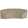 Covers & All Curved Outdoor Couch Cover, 12 Oz PVC Polyester Patio Furniture Cover, Tear & UV Proof Couch Cover Patio with Air Pockets & Drawstrings (190" L x 36" W x 39" H x 128" FL, Beige)