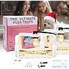 Flea Traps for Inside Your Home 2 Packs, Flea Trap with Light for Indoor Bed Bug, Flea Killer Pest Control Sticky Natural Trapper, Non Toxic & Harmless, Friendly to Pets & Kids
