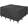 Porch Shield Patio Table Cover - Waterproof Outdoor Dining Table and Chairs Furniture Set Cover Square - 84 x 84 inch, Black