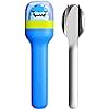 ZOKU Kids Pocket Utensil Set, Shark - Stainless Steel Fork, Knife, and Spoon in Case - Portable Design for Travel, School, Picnics, Camping and Outdoor Home Use