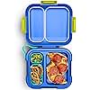 ZOKU - Bento Box with Ice Pack, Lunch Box for Kids, Easy to Carry and Clean, Freezer Pack Keeps Food Fresh, Fits Any Snack or Meal, Leakproof (Neat Bento) (Blue)
