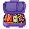 Bentgo Kids Snack - 2 Compartment Leak-Proof Bento-Style Food Storage for Snacks and Small Meals, Easy-Open Latch, Dishwasher Safe, and BPA-Free - Ideal for Ages 3+ (Purple)
