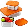 AMAZING CONTAINERS|Stainless Steel Food Containers with Lids Set of 3 (28 oz, 2X 8 oz) | Steel Lunch Container for Kids and Adults | Metal Snack Container Leakproof Lunch Box Sandwich Containers