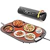 Electric Warming Tray, Foldable Food Warming Mat with 7 Temperature Settings and 1-4 Hours Timer, Full-Surface Heating, Child Safety Lock, Versatile Food Warmers for Parties, Buffets, and Home Use