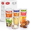 Orgtiv [48 Sets-8,16,32oz Plastic Deli Containers with Lids,Freezer Food Storage Containers Airtight,Disposable Take out Deli Cups for Soup Slime Meal Prep Leftover,BPA Free Clear Round Food Box