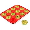 CAKETIME 12 Cups Silicone Muffin Pan - Nonstick Cupcake Pan 1 Pack Regular Size Silicone Mold for Baking