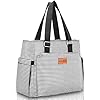Large Women Lunch Bags/Insulated Adult Lunch Box/Leakproof Cooler Lunch Tote Bag with Storage Pocket. Reusable Lunch Purse for Work Picnic Hiking 12L, Stripe