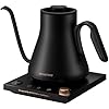 INTASTING Electric Kettles, Gooseneck Electric Kettle, ±1℉ Temperature Control, Stainless Steel Inner, Quick Heating, for Pour Over Coffee, Brew Tea, Boil Hot Water, 0.9L Black