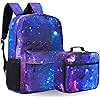 Fenrici Kids' Backpack with Lunch Box Gift Set for Boys and Girls, School Bag with Laptop Compartment and Insulated Lunch Bag