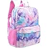 Fenrici Girls' Backpack for Kids, Tie Dye Backpack for Girls, Kids' Bookbags with Padded Laptop Compartment, Pink Backpack, Tie Dye, 17 Inch