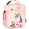 JOYHILL Kids Lunch Box, Insulated Lunch Bag for Teen Girl Boy, Lunch Boxes for Kids with Water Bottle Holder for School, Cute Lunchbox Kawaii Small Lunch Tote Toddler (A unicorn)