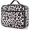 Fenrici Cheetah Kids Lunch Box for Girls, Teens Insulated Lunch Bag, Soft Sided Compartments, Spacious, BPA Free, Food Safe, 10.8in x 8.5in x 2.8in (Cheetah Print)