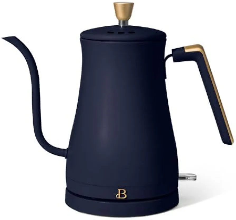 Beautiful 1-Liter Electric Gooseneck Kettle 1200 W, Starry Night by Drew Barrymore, Blue, (Starry Night Blue)