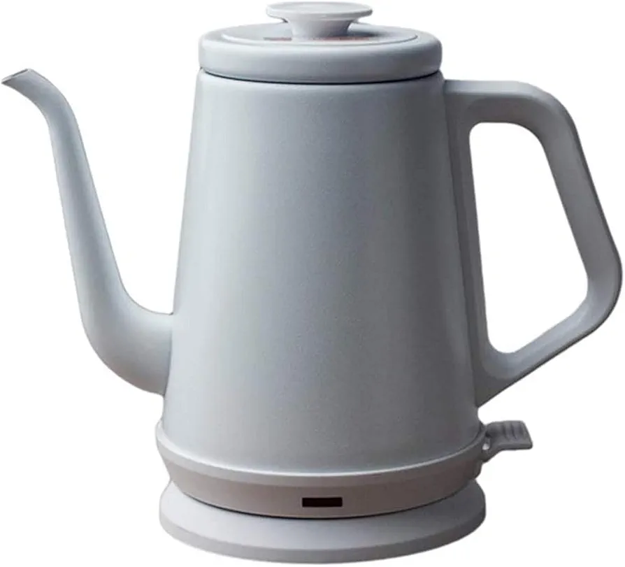 Kettles,1000W Gooseneck Kettle, 220V Stainless Steel Kettle Household Classic Teapot 1000Ml Auto Power-Off Protection Water Boiler/White