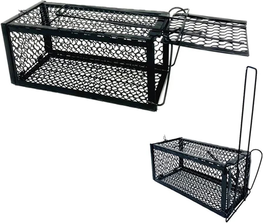 Mouse Trap Catch and Release Humane Animal Rodent Cage, Trap Mice, Rats, Chipmunks, Squirrel, Indoor and Outdoor, Easy to Use