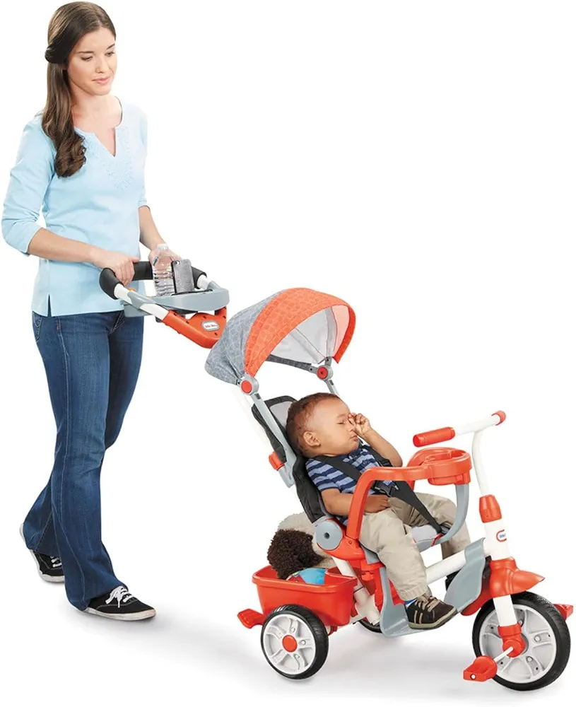 Little Tikes 5-in-1 Deluxe Ride & Relax, Reclining Trike - Red