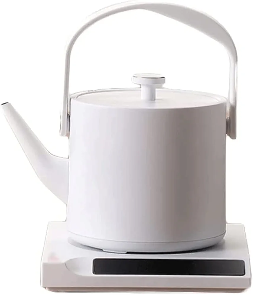 Electric Kettles Classic Electric Kettle Keep Warm Function Silent Water Boiler Fast Boiling Touch Led Panel Hot Water Boiler 600ml ease of use, White