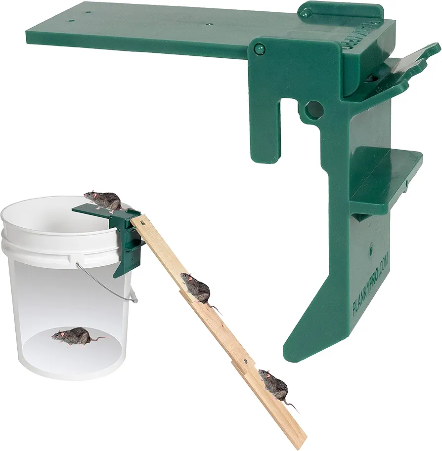Walk The Plank Bucket Mouse Trap | Flip and Slide | Water-Proof | Durable | Auto-Reset - Live or Kill