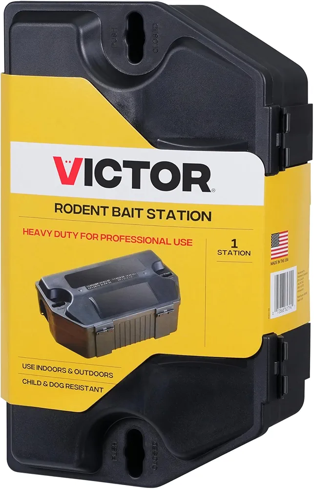 Victor M901RB Refillable Rodent Bait Station, Black