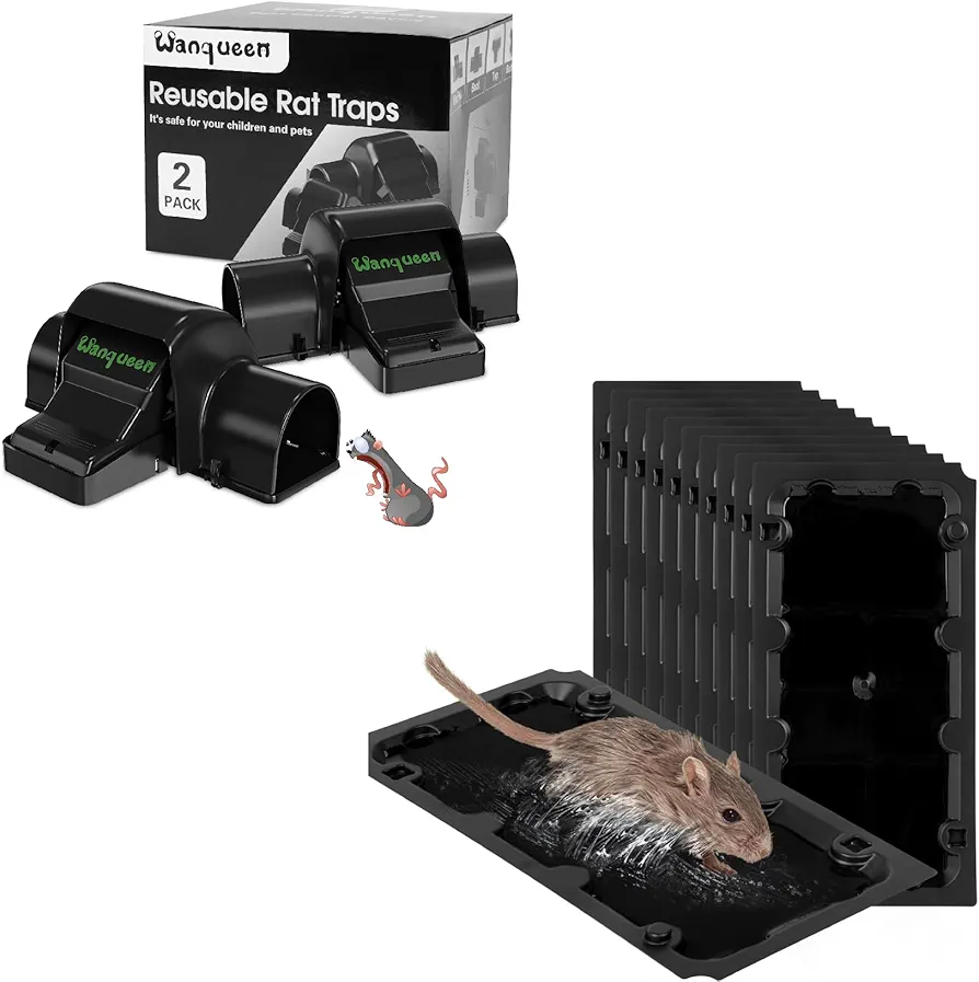 Reusable Rat & Chipmunk Traps, Prevents Accidental Triggering Mouse Trap, Sticky Mouse Traps Indoor for HOM