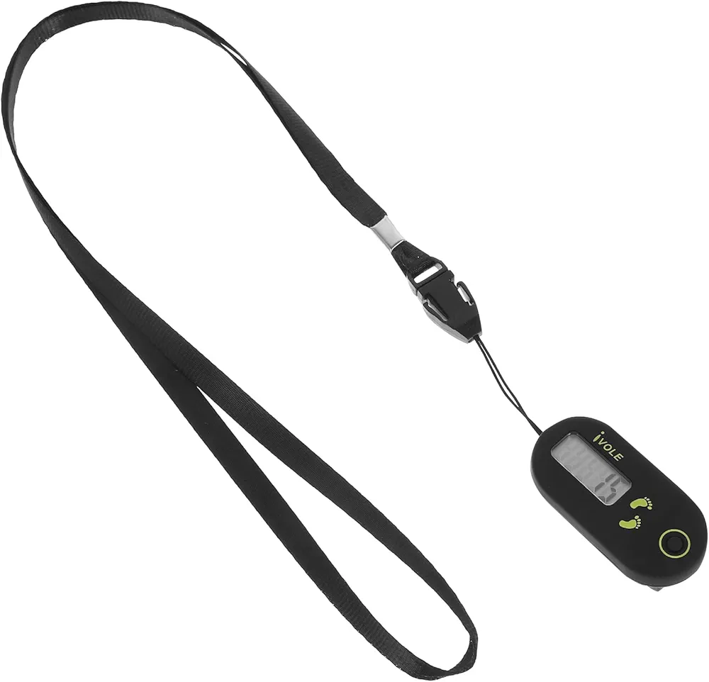 BESPORTBLE Step Counter, Clip On Pedometer for Walking Steps and Miles, Pedometers with Lanyard Small Pedometer for Walking Step Counter for Women Men Fitness Accessories