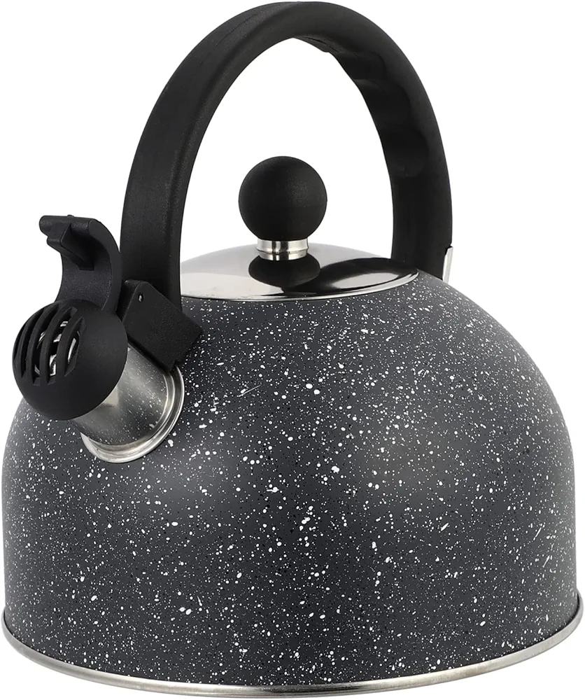 CRAFTHROU Pot Water Heating Kettle Electric Coffee Maker Electric Espresso Maker Home Teakettle Automatic Coffee Machine Espresso Pitcher Instant Boil Kettle Cup Warmer Black Stainless Steel