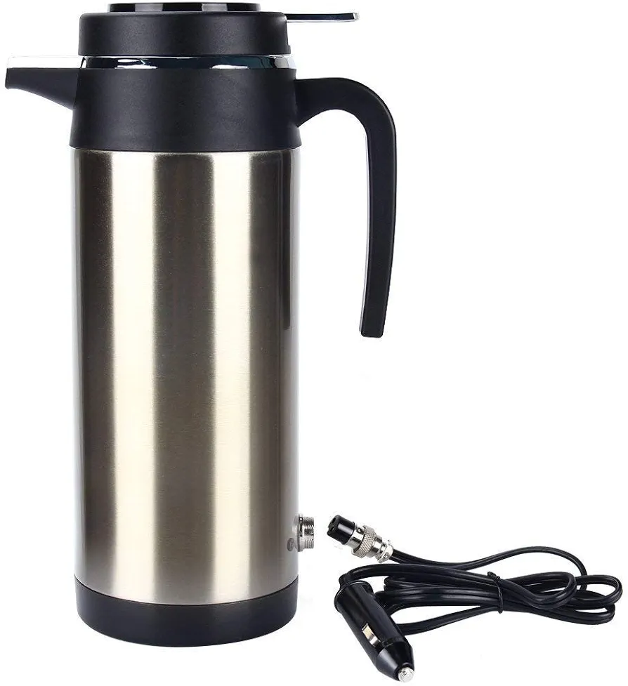 1200ml Stainless Steel Car Electric Heating Mug Drinking Cup Travel Kettle for Water Tea Coffee Milk (Size : 24V)