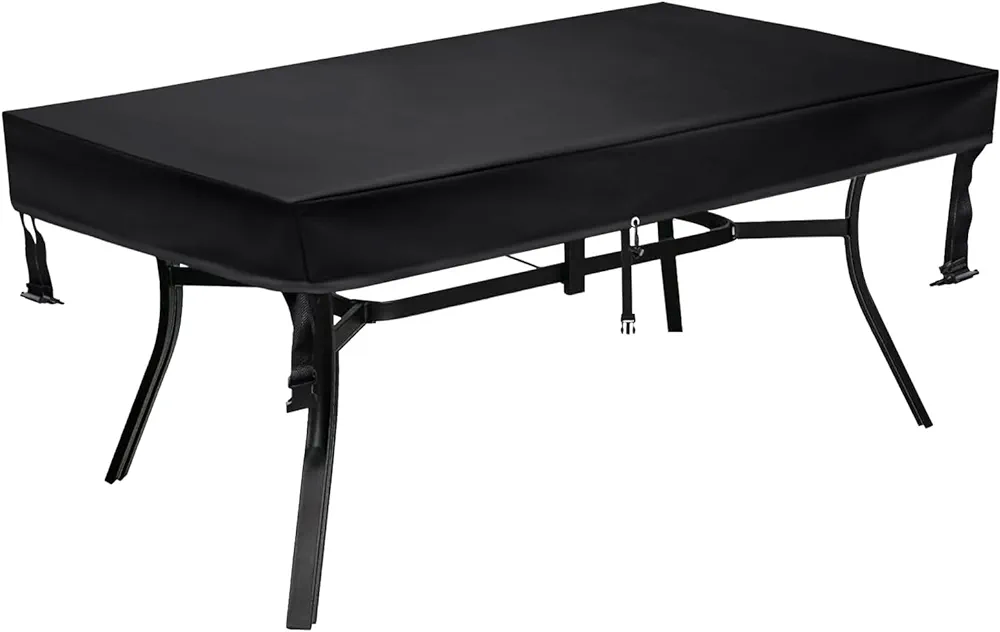 SUNICO Outdoor Patio Table Cover Rectangle, Waterproof Outdoor Patio Furniture Cover for Tables 72x35x6 Inch