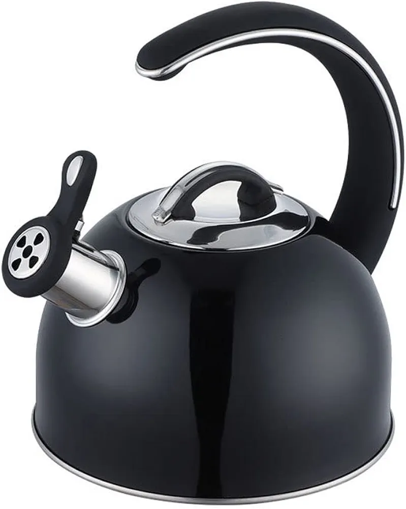 CULIACAN Teakettle Black Universal Kettle Stainless Steel Spherical Kettle Kettle Large Capacity teapot Automatic Whistle Restaurant Kettle Kettle