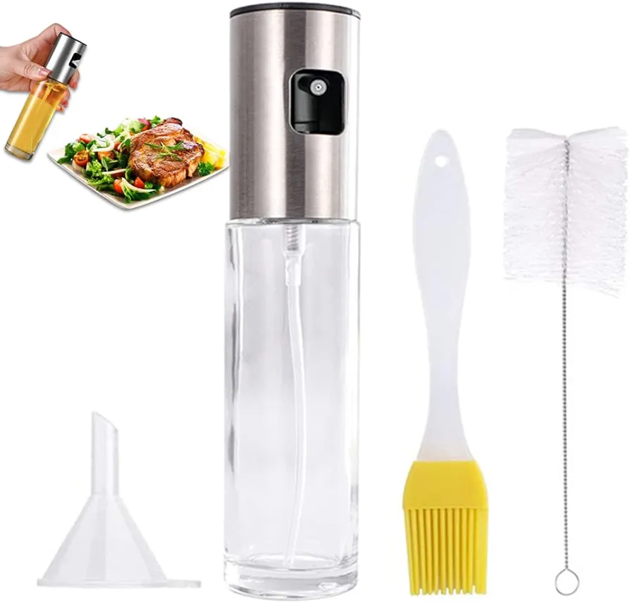 Oil Sprayer Bottle, 100 ML Olive Oil Sprayer Mister,Vinegar Soy Sauce Dispenser for Cooking,Baking,Salad,Grilling,BBQ,Roasting