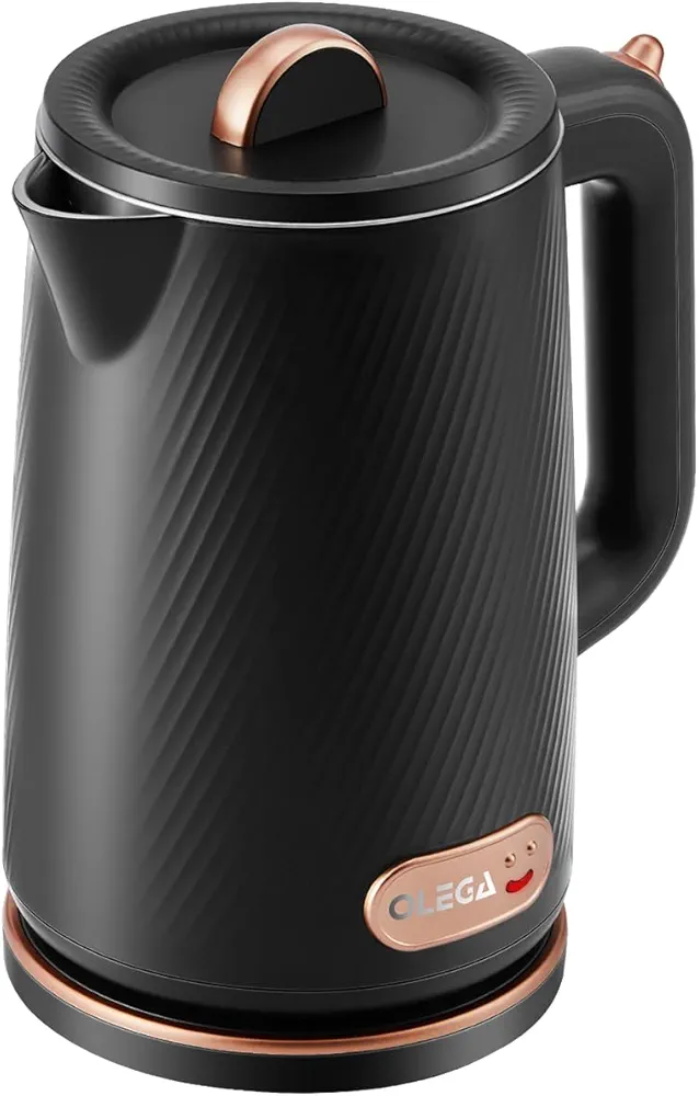 OLEGA Electric Kettle - 1500W Fast Boiling Electric Tea Kettle 1.8L BPA-Free Stainless Steel Hot Water Kettle Electric for Boiling Water Auto Shut Off Electric Water Kettle for Coffee Tea