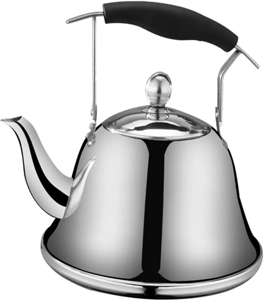 Mikinona Kettle Outdoor Stove Pour Portable Water Heater Camping Water Heater Boil Water Trumbler Burner Whistling Stovetop Teapot Camping Water Jug Electric Teapot Mug Auto Stainless Steel