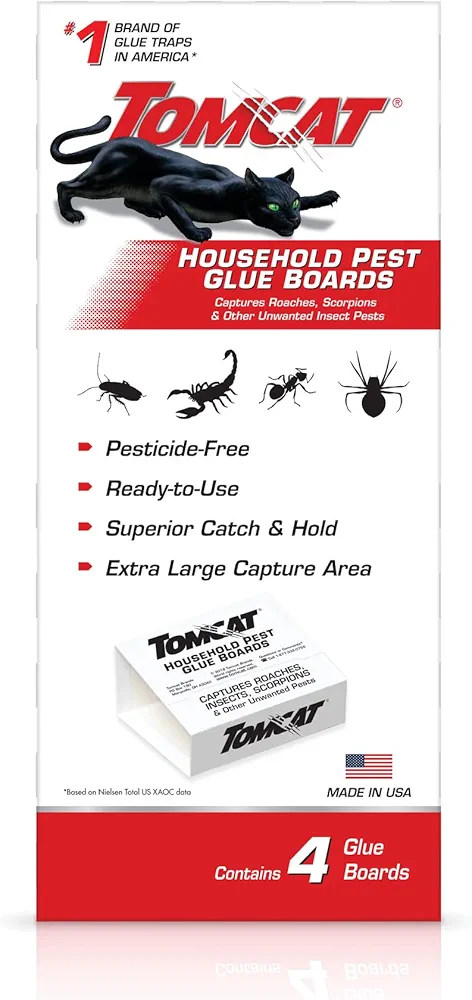Tomcat Household Pest Glue Trap, 4-Pack
