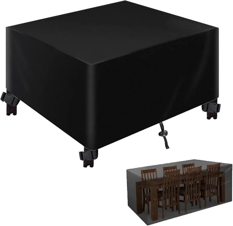 Outdoor Patio Sofa Cover,79x55x35in Heavy Duty Chair Covers for Lawn Furnitures Waterproof Outdoor Sectional Sofa Cover for Patio Furniture Set Table and Chairs, Black