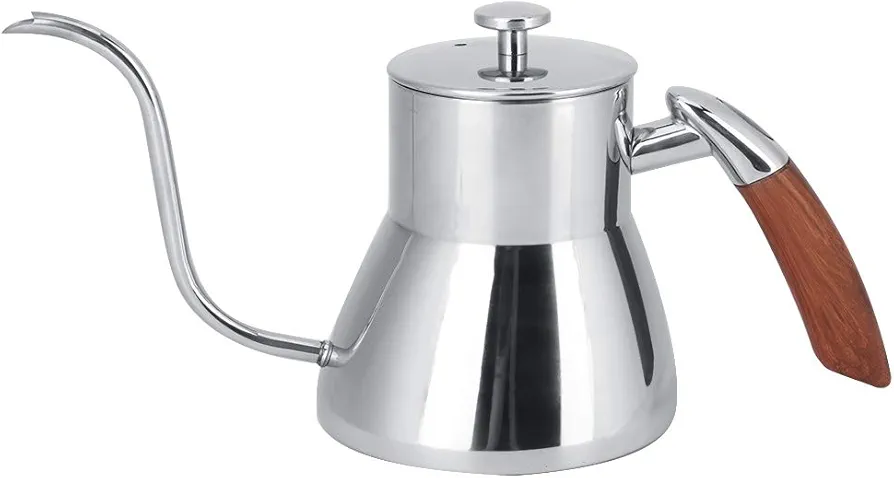 Gooseneck Electric Kettle, 800ml Silver Stainless Steel Coffee Pot Water Kettle for Home Coffee Shop Use