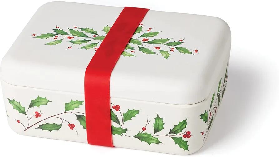 Lenox Holiday Bamboo Bento Lunch Box, 0.95