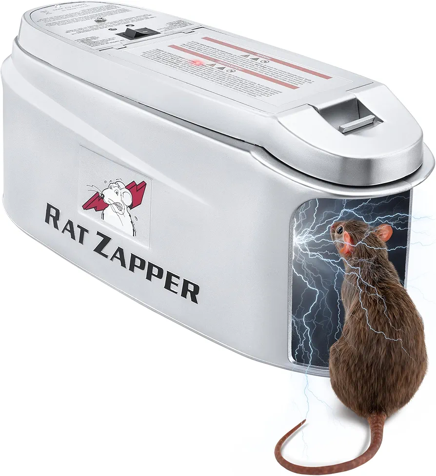 Rat Zapper - Electric Mouse Traps Indoor for Home - Safe and Effective Mice Traps for House Indoor - Rat Zapper Electronic Rat Trap Reusable and No Touch - Outdoor Electric Rat Trap