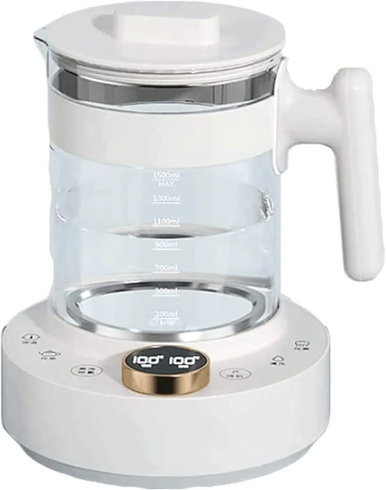 Water Kettle 1.5L/52.8OZ Electric Kettle, High Borosilicate Glass Tea Kettle, Smart Temperature Control Design Hot Water Boiler Electric