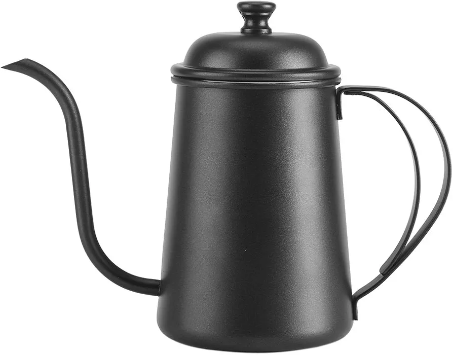 650ML Coffee Tea Kettle, Stainless Steel Gooseneck Spout Kettle Coffee Tea Home Brewing Drip Pot (black)