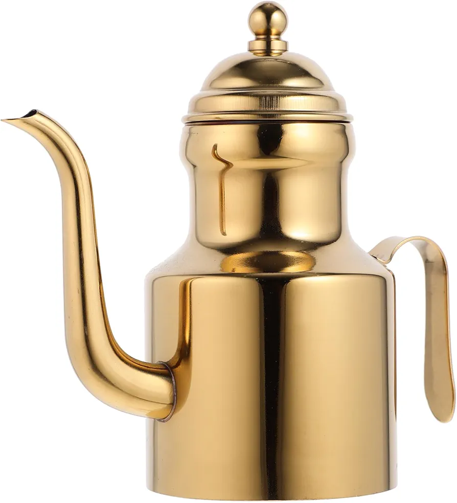 Luxshiny Stainless Steel Oil Pot Olive Oil Kitchen Must Haves Oil Dispenser Stainless Steel Bacon Grease Container with Strainer Grease Jug Ashtray Oil Sprayer for Cooking Household Can