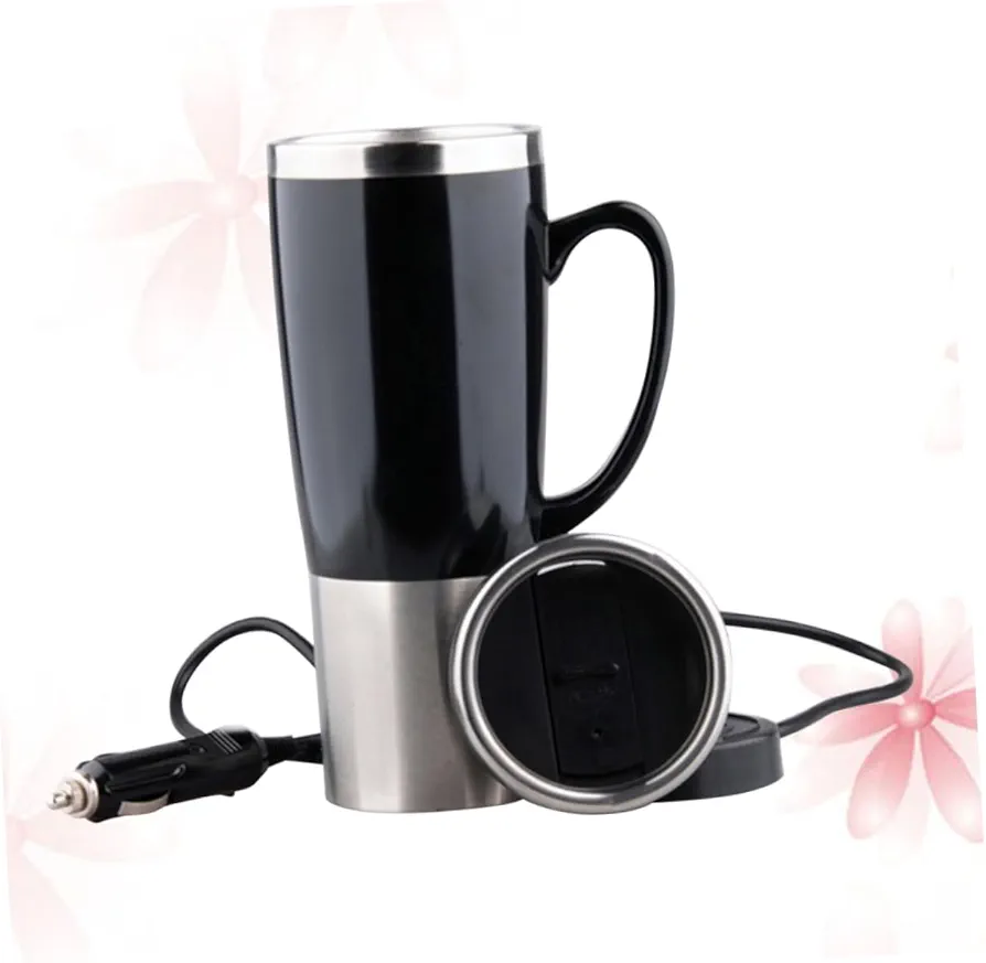 IMIKEYA Water Heater Kettle Travel Electric Kettle Electric Kettle for Car Water Kettle Car Water Heater Electric Heating Mug Car Kettle Travel Kettle Water Boiler Black