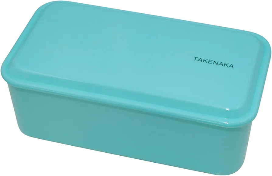 TAKENAKA Bento Snack Box for Perfect Lunch, Eco-Friendly Lunch Box Made in Japan, Recycle Plastic Bottles, Microwave and Dishwasher Safe, Bento Box (Blue Ice)