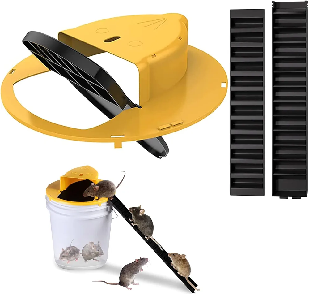 Mouse Rat Trap Bucket,5 Gallon Mouse Rat Traps Indoor for Home,Bucket Lid Rat Traps Indoor Outdoor,ReusableMouse Catching Tool