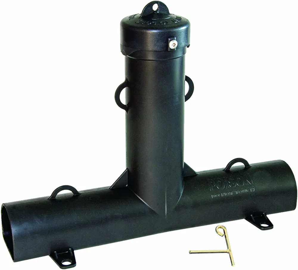 JT Eaton 902 Top Loader Rodent Bait Station, Black, Weather-Resistant, Dual Entrances, Compatible with Bait Blocks, Liquid, or Granular Bait