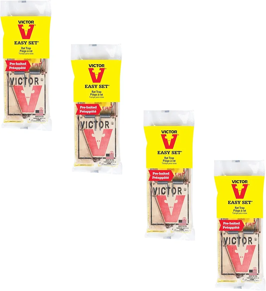 Victor Easy Set Rat Trap M205 - Prebaited - Pack of 4