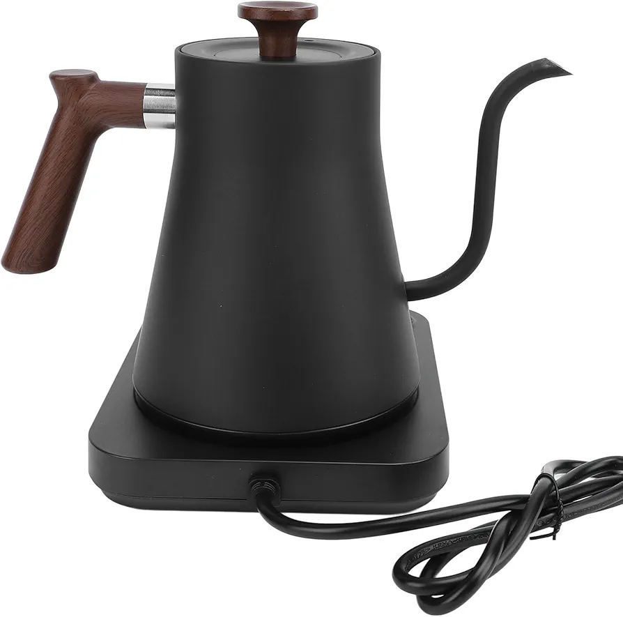 TOPINCN Electric Coffee Kettle, Stainless Steel 304 Temperature Gooseneck Electric Kettle for Boiling Water Pour Over Coffee Tea Fast Boiling Water Kettle (US Plug 110V)