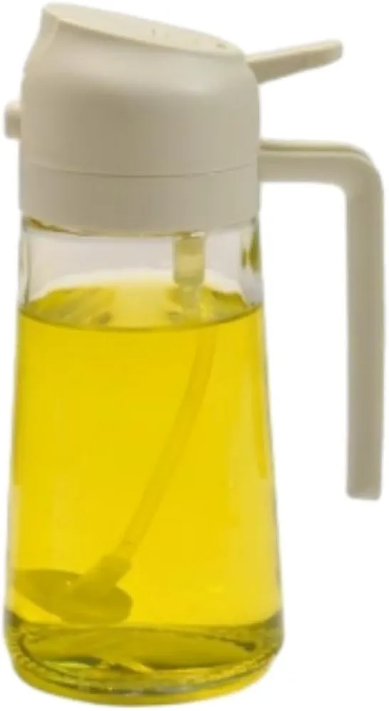 2 In 1 Oil Dispenser, 2-in-1 Oil Dispenser And Oil Sprayer, 470ml /600ml Kitchen 2-in-1 Oil Sprayer And Dispenser Bottle(ONE,470ML)
