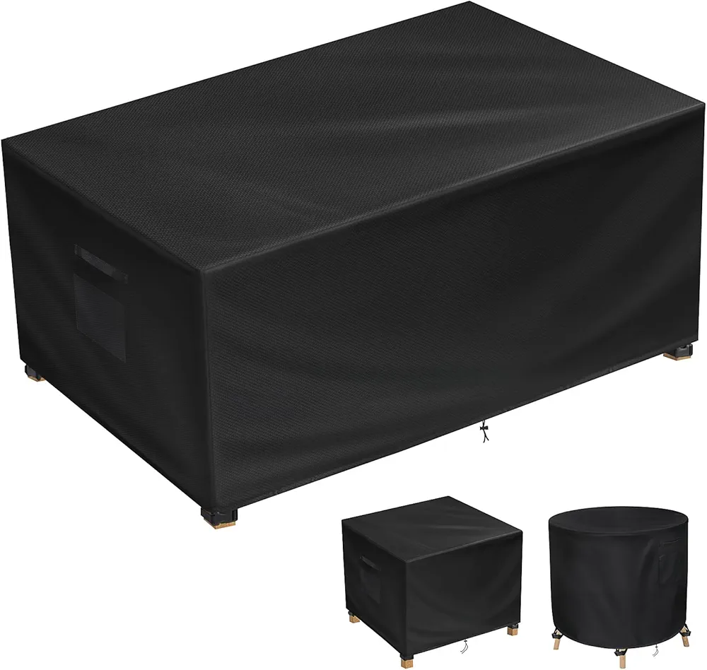 Outdoor Dining Table Cover - Waterproof Outdoor Table Covers - Outdoor Patio Furniture Covers - 60" L x 38" W x 28" H