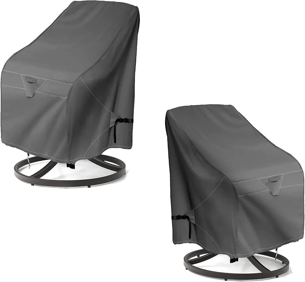 Waterproof Patio Chair Cover 2Pack – Outdoor Lounge Deep Seat Single Lawn Chair Cover Fits Up to 28W x 31D x 36H inches